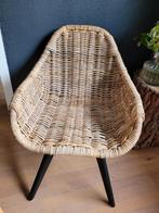 Rotan kuipstoel., Bruin, Zo goed als nieuw, Eén, Hout