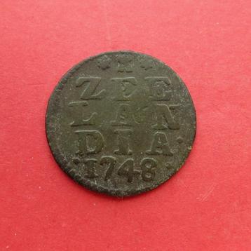 Duit Zeeland 1748 Zeelandia Luctor et Emergo Middelburg beschikbaar voor biedingen