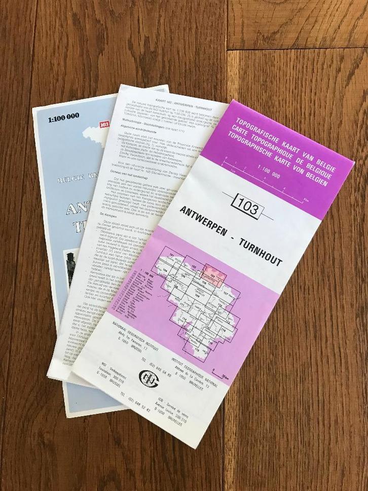 Antwerpen topografische kaart (1989), Boeken, Atlassen en Landkaarten, Zo goed als nieuw, Landkaart, België of Luxemburg, 1800 tot 2000