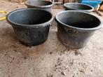 4 plastic tuin potten, Ophalen, Kunststof, Gebruikt, Rond
