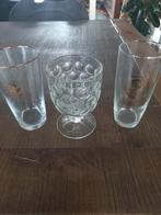 Vintage 3 oude bierglazen, Ophalen of Verzenden, Gebruikt, Glas of Glazen, Overige merken