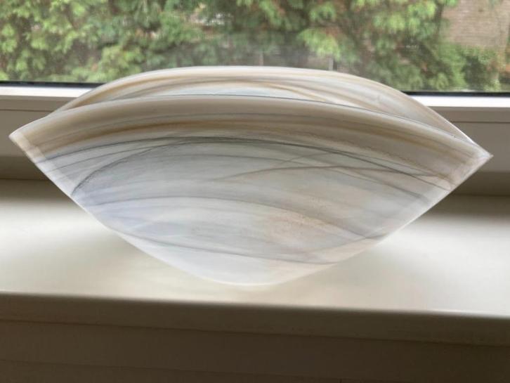 LEONARDO ALABASTRO glazen gevouwen schaal 15 euro., Antiek en Kunst, Kunst | Designobjecten, Ophalen of Verzenden