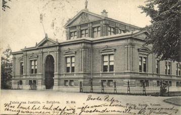 Paleis van Justitie, - Zutphen. - 1903 gelopen beschikbaar voor biedingen