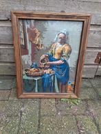 Wandtapijt 'Melkmeisje' naar Vermeer, Antiek en Kunst, Ophalen of Verzenden