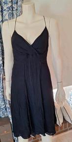 Mt 38 zwarte zijden jurk, Maat 38/40 (M), Zwart, Cocktailjurk, Ophalen of Verzenden