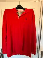 Burberry Polo Lange Mouw - Maat L, Ophalen of Verzenden, Gedragen, Maat 56/58 (XL), Rood