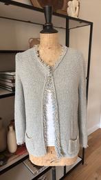 Marccain N3 vest lichtblauw/ecru nieuw bouqle, Kleding | Dames, Truien en Vesten, Maat 38/40 (M), Blauw, Nieuw, Ophalen of Verzenden