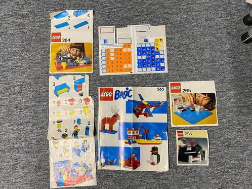 Handleiding Lego 565, Lego 265, Lego 293, Lego 264, stickers, Kinderen en Baby's, Speelgoed | Duplo en Lego, Gebruikt, Lego, Ophalen of Verzenden