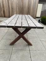 Robuuste tuintafel met vergrijsde douglashouten balken, Tuin en Terras, Tuintafels, Ophalen of Verzenden, Rechthoekig, Hout