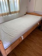 1 persoons bed, Huis en Inrichting, Slaapkamer | Bedden, 90 cm, Eenpersoons, Bruin, Zo goed als nieuw