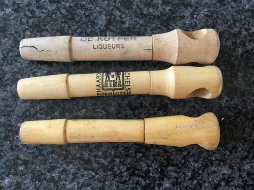 3 houten kurkentrekkers - Reclame - de Kuyper, Etna, Verzamelen, Merken en Reclamevoorwerpen, Gebruikt, Ophalen of Verzenden