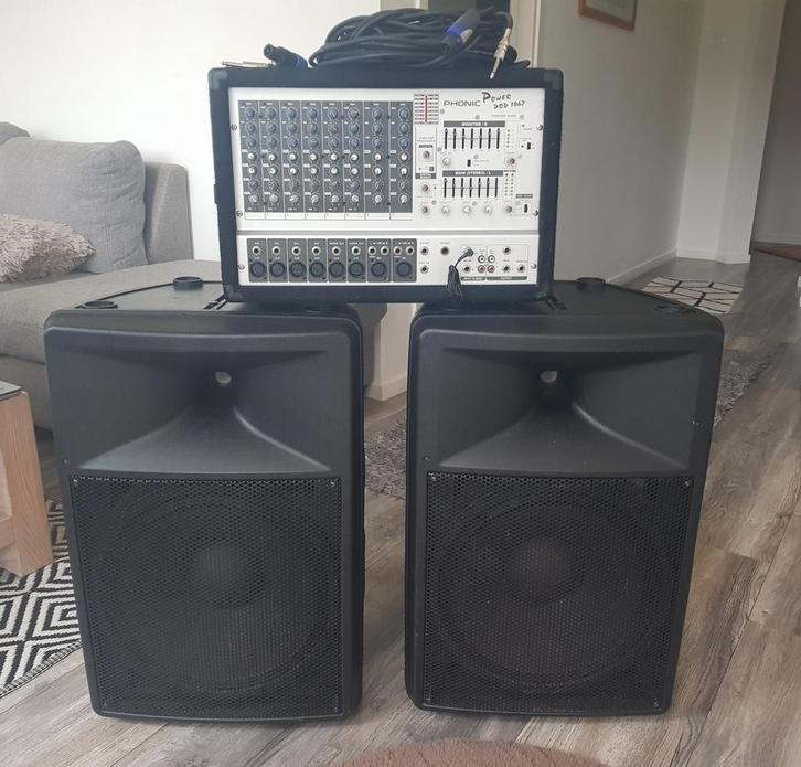 Complete Audio Set - Mengpaneel en Speakers, Audio, Tv en Foto, Professionele Audio-, Tv- en Video-apparatuur, Gebruikt, Audio