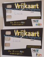 2 vrijkaarten/bioscoopkaarten Luca, Tickets en Kaartjes, Filmkaartjes, Twee personen, Vrijkaartje specifieke film