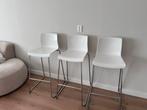 3x Ikea Glenn barkrukken hoogglans wit, Ophalen, Gebruikt, Met voetsteun, 60 tot 90 cm