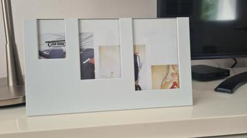 Trendy Fotolijst staand voor 3 foto's in wit metaal  beschikbaar voor biedingen