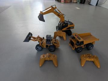 Hulna bestuurbare graafmachine, dump truck en shovel beschikbaar voor biedingen