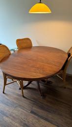 Mahonie houten tafel, Overige materialen, Gebruikt, Renaldareitsma@outlook.com, Rond