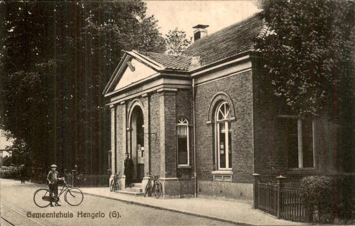 Gemeentehuis Hengelo, Verzamelen, Ansichtkaarten | Nederland, Gelopen, Gelderland, Voor 1920, Ophalen of Verzenden