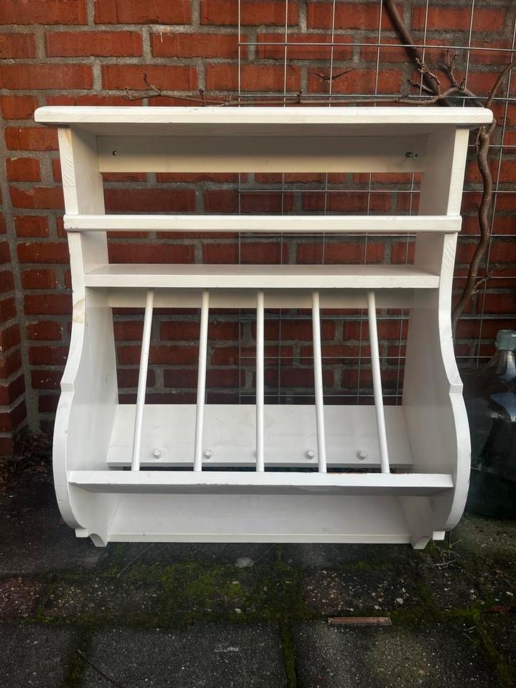 Oud Keukenrek - Wit Houten Wandrek, Huis en Inrichting, Woonaccessoires | Wandplanken en Boekenplanken, Gebruikt, Ophalen of Verzenden