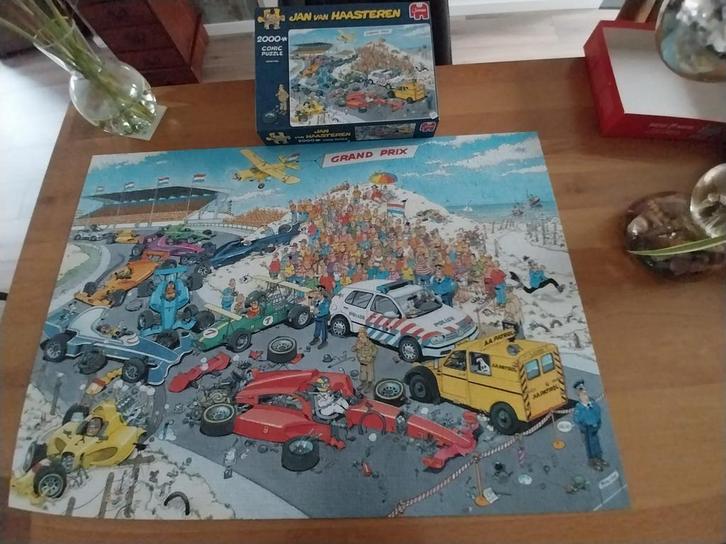 Jan van Haasteren - 2000 stukjes - motorrace, Hobby en Vrije tijd, Denksport en Puzzels, Zo goed als nieuw, Meer dan 1500 stukjes