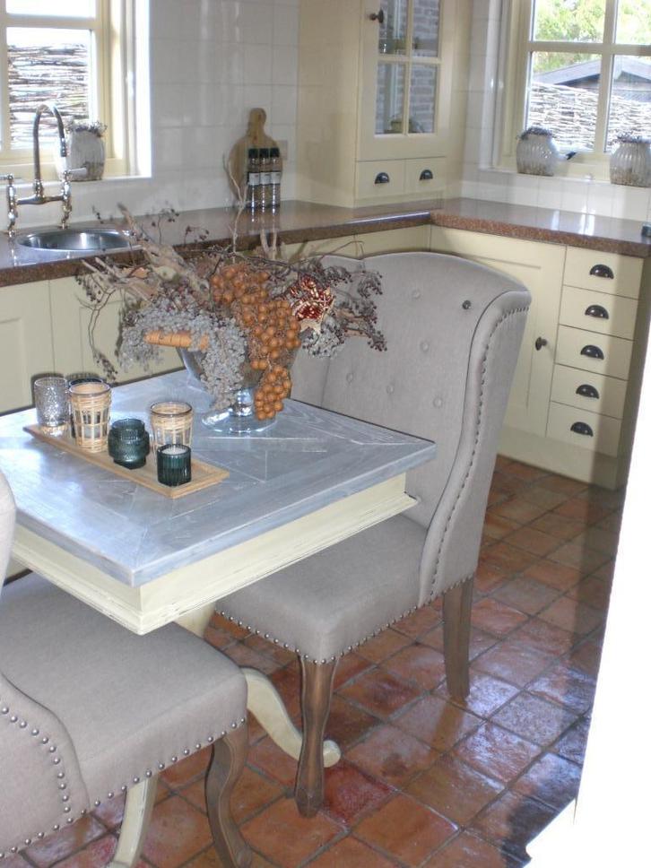 Nieuw: Belvedere Tafeltje Riviera Maison en 2 Stoelen, Huis en Inrichting, Tafels | Eettafels, Nieuw, 50 tot 100 cm, 50 tot 100 cm
