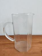 Glazen waterkan/vaas, Huis en Inrichting, Woonaccessoires | Vazen, Ophalen, Wit, Minder dan 50 cm, Glas