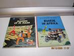 2x kuifje stripboeken op de maan en afrika (366), Meerdere stripboeken, Ophalen of Verzenden, Gelezen