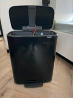 Brabantia Bo Prullenbak - 2 x 30 l - Matt Black, Huis en Inrichting, Woonaccessoires | Prullenbakken, Ophalen, Overige materialen