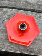Rood/ oranje plafondlamp keramiek Duits retro vintage €165, Ophalen of Verzenden, Gebruikt, Overige materialen, Spaans Barcelona vintage retro plafondlamp oranje