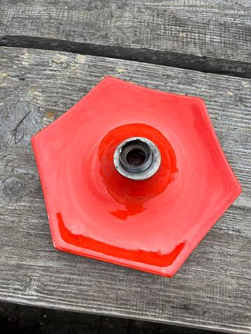Rood/ oranje plafondlamp keramiek Duits retro vintage €165 beschikbaar voor biedingen