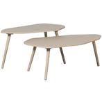 Nieuwe set van 2 WOOOD Davina bijzettafels, Ophalen, Nieuw, 75 cm of meer, Overige vormen