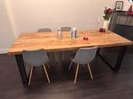 Mango wood table 240cm and 4 chairs, Huis en Inrichting, Tafels | Eettafels, Ophalen, 200 cm of meer, 50 tot 100 cm, Zo goed als nieuw