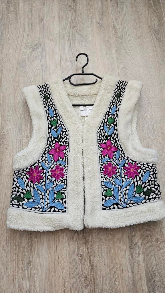 Fabienne Chapot geborduurd gilet - Maat M, Kleding | Dames, Bodywarmers, Maat 38/40 (M), Zwart, Nieuw, Ophalen of Verzenden