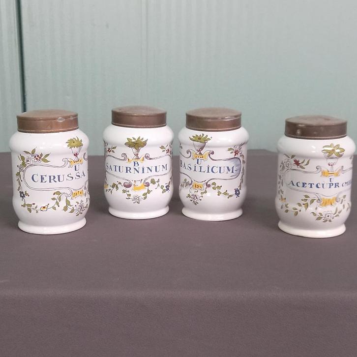 Antieke Clin Midi apothekerspotten, Huis en Inrichting, Woonaccessoires | Overige, Ophalen of Verzenden