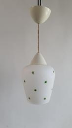Vintage hanglamp Melkglas sterretjes docoratie. S41, Tweedehands verkoop, Tweedehands verkoop, Gebruikt, Ophalen of Verzenden