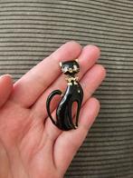 Vintage broche kat poes, Ophalen of Verzenden, Zo goed als nieuw, Overige materialen