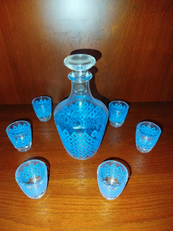 Art Deco Likeur setje, Antiek en Kunst, Antiek | Glas en Kristal, Ophalen of Verzenden