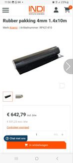 Rubber pakking 4mm 1.4x10m, Doe-het-zelf en Verbouw, Zeil en Folie, Ophalen, Nieuw, 10 tot 15 m², Overige typen
