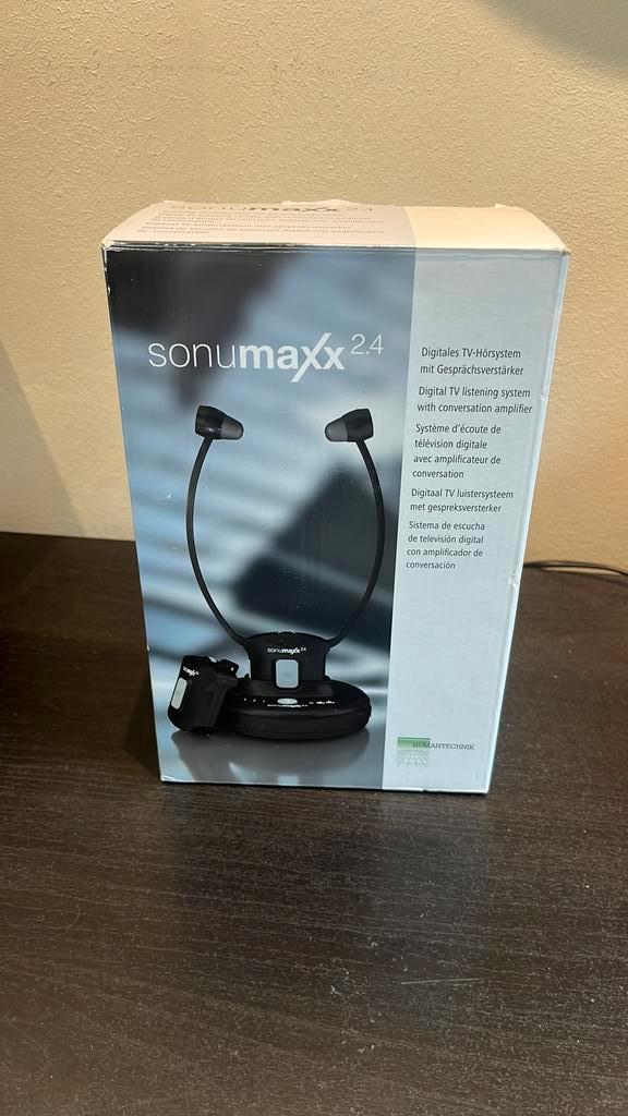 Sonumaxx 2.4 digitaal luistersysteem met gespreksversterker, Audio, Tv en Foto, Koptelefoons, Zo goed als nieuw, Overige merken