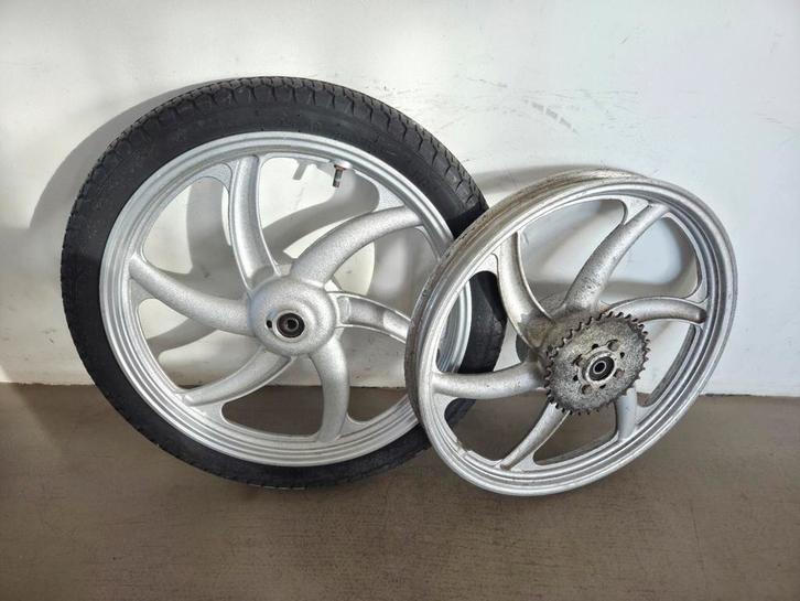 Tomos A35/A52/A55 Bananen Wielen Set Origineel Zilver, Motoren, Accessoires | Overige, Gebruikt, Ophalen of Verzenden