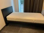 Ikea Malm eenspersoons bed met matras 90x200 zwartbruin, 90 cm, Eenpersoons, Zwart, Ophalen of Verzenden