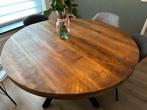 Ronde Eettafel ECHT Massief Mango Hout 130cm, Huis en Inrichting, Tafels | Eettafels, 100 tot 150 cm, Rond, Ophalen of Verzenden