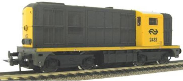 Holland Rail NS locomotief 2432 geel/ grijs, Hobby en Vrije tijd, Modeltreinen | H0, Nieuw, Locomotief, Gelijkstroom, Overige merken