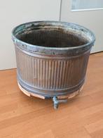 Oude koperen wasmachine, gebruikt als plantenbak., Antiek en Kunst, Ophalen