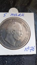 Zilveren Duitse 5 mark 1876, Ophalen of Verzenden, Duitsland