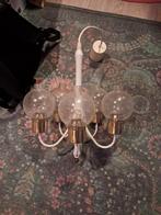 Mid Century Koper & Glazen Tulp Lamp - Jaren '60, Huis en Inrichting, Lampen | Kroonluchters, Ophalen, Gebruikt, Glas, Mid-Century Modern