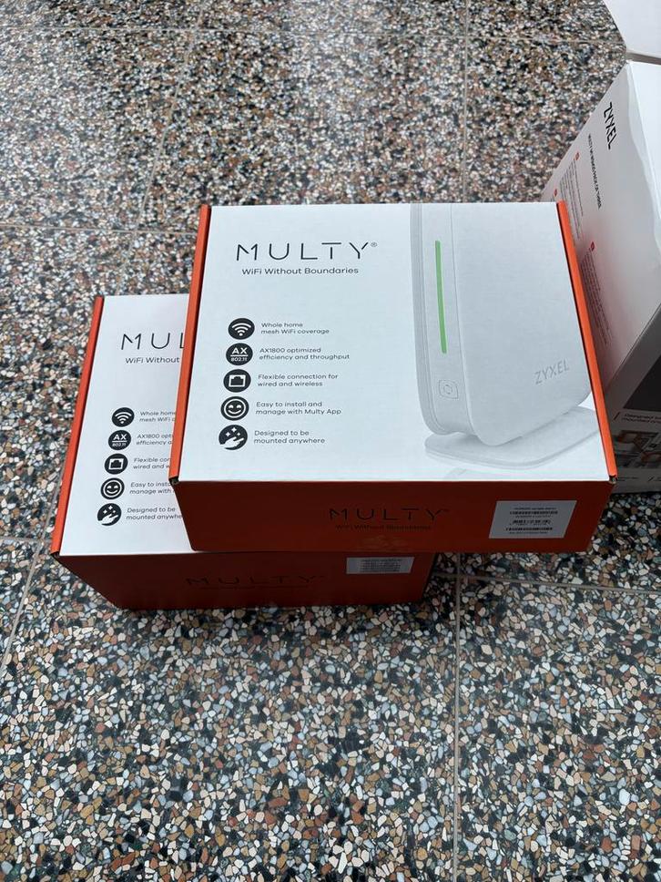 Zyxel WSM20-EU0301F, Mesh Wifi, Wifi 6, 3-pack, Mesh-systeem, Computers en Software, Routers en Modems, Zo goed als nieuw, Router met modem