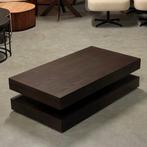 salon tafel bruin japandi 130x70x36cm, Ophalen, 100 tot 150 cm, 50 tot 100 cm, Zo goed als nieuw