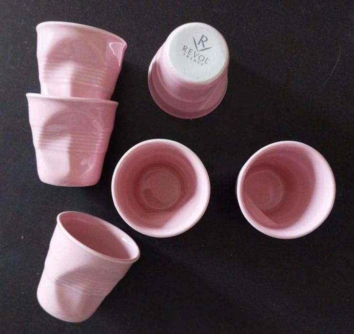 6 roze Ristretto deukbekers Revol 5 cl., Huis en Inrichting, Keuken | Servies, Nieuw, Kop(pen) en/of Schotel(s), Overige stijlen