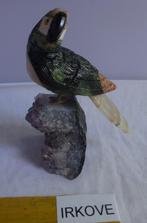 PAPEGAAI VAN EDELSTEEN ! Fraai Beeldje *, Antiek en Kunst, Kunst | Beelden en Houtsnijwerken, Verzenden